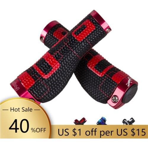 Ergonomics Bike Grips Handlebar Grip Bicycle End Bar Shock Absorption High Fiber PU Silicone Rubber Cycling Bike Accessories