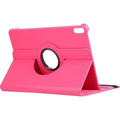 Leather Smart Tablet Case Cover for Huawei Matepad10.4 Lychee Pattern 360 Rotating Protective Case Stand Cover for Honor V6 10.4