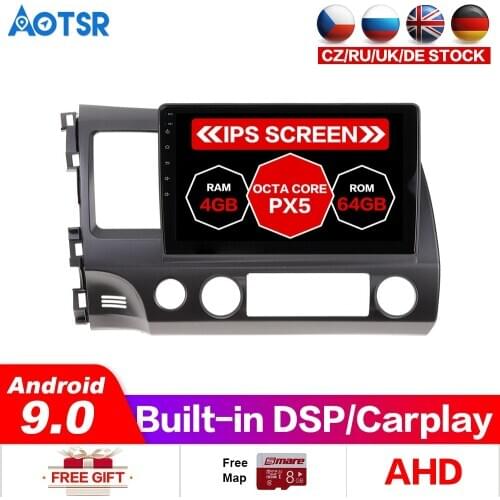 Android 10.0 Car Stereo Smart Multimedia DVD Player GPS Navigation For Honda Civic 2006-2011 Audio radio tape recorder head unit