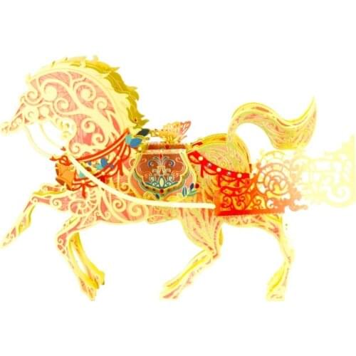 Art Model 3D Metal Stainless Steel Jigsaw Puzzle YM-L051-II Foal Assembly Model Kits For Adults Hobby DIY 10x4x7CM