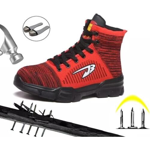 Fashion Outdoor Steel-Toed Work Shoes Soft And Comfortable Winter Protection Anti-Smashing And Anti-Puncture Safety Work Boots