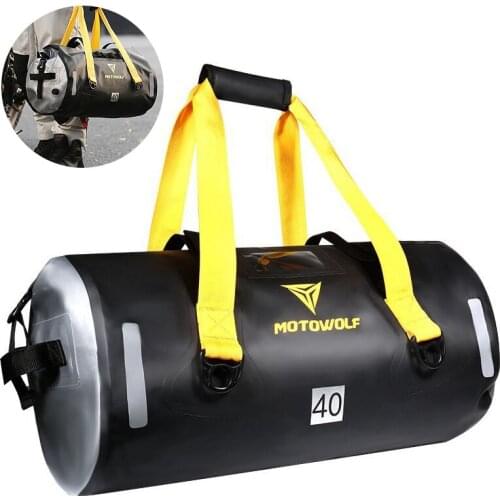 Motorcycle Waterproof Tail Bag Travel Outdoor Dry Luggage Roll Pack Bag 40/66/80/90L Motorbike Luggage Backpack Motorcycle Seat