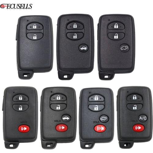 2/3/4 Button New Remote Key Shell Case Smart Car Key Housing Uncut Blade for Toyota Prius 4Runner Land Cruiser Prius V