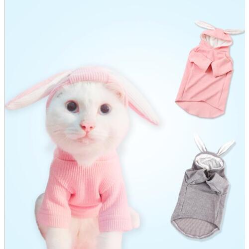 Puppy cat Clothes cute Puppy Cat Clothing Hoodie with Rabbit Ears Coat Kitten Party Costume pet products