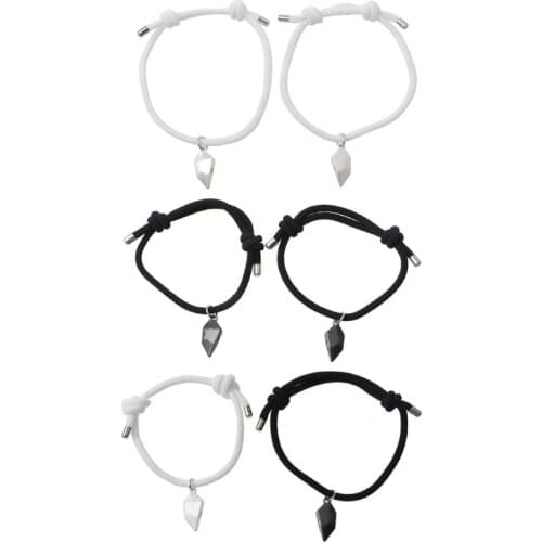 Couple Bracelets a Pair of Love Bracelets Wishing Stones Lovers Bracelets Broken Heart Stitching Lucky Stones Bracelet