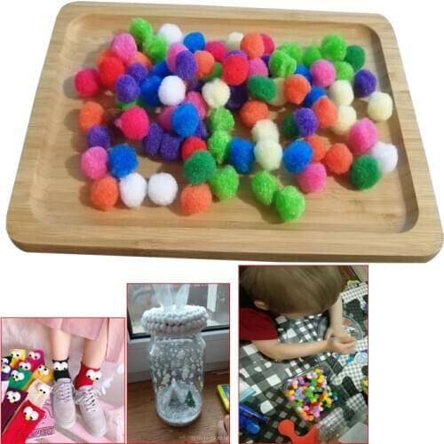 Pompom 1.5cm*200pcs Polyester Poms Ball Furball Diy Crafts /Toys / issue cards /Clothing Tailor Decoration Home Supplies