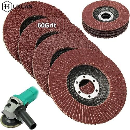 Professional Flap Discs 115mm 4.5 Inch Sanding Discs 60 Grit Grinding Wheels Blades For Angle Grinder