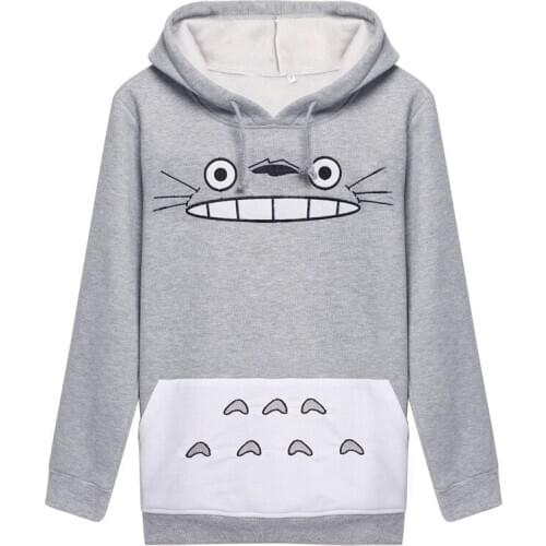 Unisex Sweatshirt Cartoon Anime Totoro girl boy Women Autumn Winter Long Sleeve Pullover Top Casual Hoodies Shirts Coat Hooded