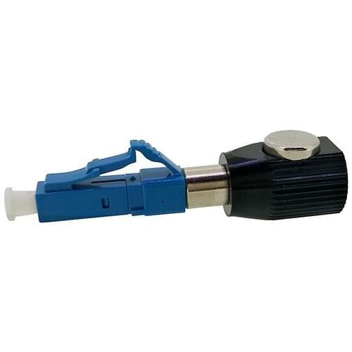 10PCS LC Black Round Bare Fiber Adapter Flange Temporary Adapter OTDR Test Bare Fiber Coupler Fixture