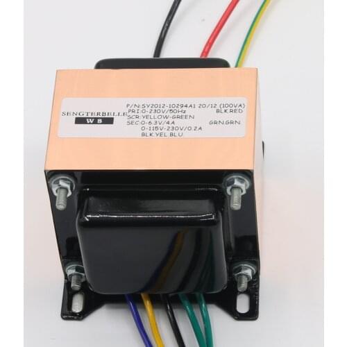 100W EI Power Transformer Input: 230V Output: 0V-115V-230V/200MA+6.3V/4000MA Audio Transformer For Class A Tube Amplifier