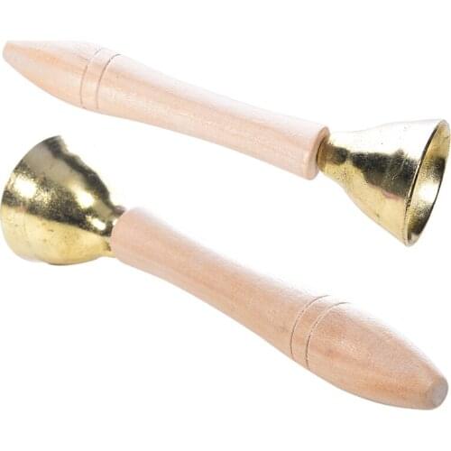 2 Pcs/Set Hand-Held Bell Percussion Instrument Educational Kids Baby Musical Toy