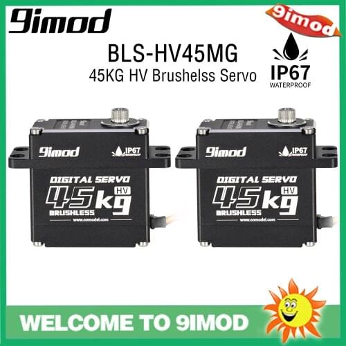 9imod Waterproof Servo BLS-HV45MG 45KG Metal Gear HV Brushless Digital Servo for RC Car Boat Robot DIY