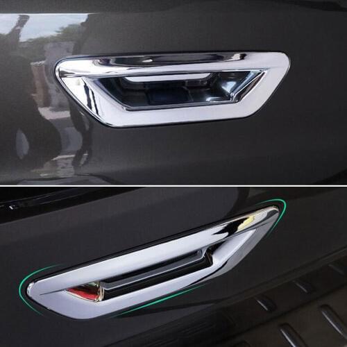 BBQ@FUKA 1pc ABS Plastic Chrome Car Rear Tailgate Trunk Door Handle Bowl Catch Cover Trim For Ford Edge 2015 2016 Accessories