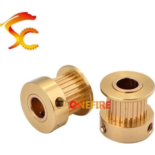 Free shipping 2PCS/LOT Copper MXL 24 teeth Timing Pulley Bore 8mm for width 10mm belt MXL-24teeth