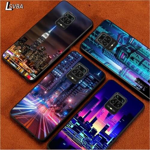 Black Soft Cover New York Nigt View for Xiaomi Redmi Note 9 9S 8 8T 7 7S 6 5A 5 4X 4 Pro Max Prime Phone Case