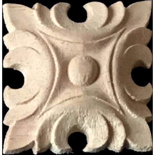 Woodcarving Corner Decal Unpainted Wooden Applique for Doors Cabinet Home Decoration Wood Applique Furniture Decoration