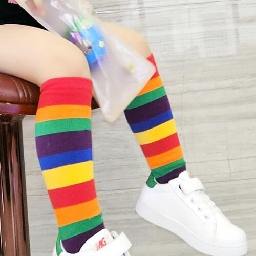 Childrens big bow in the middle of socks, autumn and winter big bowknot baby socks pure solid medium cylinder floor socks