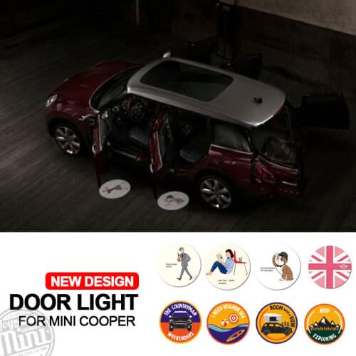 For Mini Cooper Car Door Welcome Light LED Mood Projector For MINI COOPERS SD JCW R55 R56 R60 F55 F56 F60 Countryman