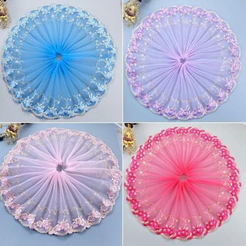 2Y 20CM Wide Lace Ribbon Trim Guipure Pink Blue Lace Fabric Applique Wedding Dress Sewing Accessories encajes para