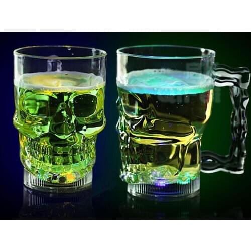 Mug Skull Cup Drink Drink LED Lighting Mug Tea Cup Bar Pub Club Cup Flash Activated Wine Beverage Plastic Creative