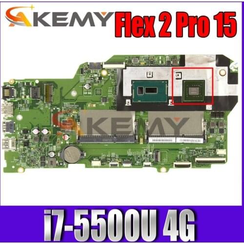 FOR Lenovo Flex 2 Pro 15 Laptop Motherboard 5B20H33198 W/ i7-5500U CPU DDR3 448.03G01.0021 DDR3 N15S-GT-S-A2 GPU