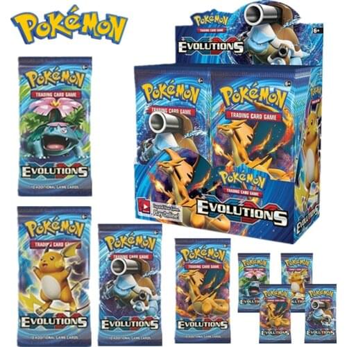 Pokemon XY Evolutions In Stock! 324Pcs/boxTrading Card Game Booster Pack Collectible Evolutions Trading Cards Game Toys