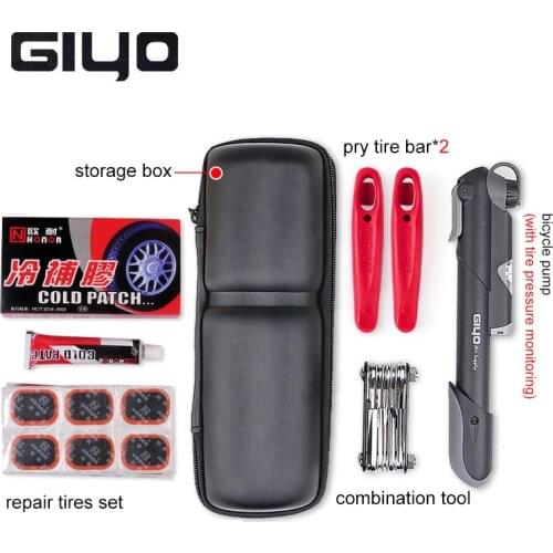 Bike Repair Tools Bag Multifunction Puncture Barometer Bicycle Tire Kits Set Outdoor Cycling Wheel Repair Tools Bottle Bag