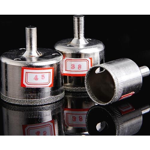 3Pcs 28/38/45mm Diamond Coated Core Saw Hole Drill Set for Glass Marble Tiles
