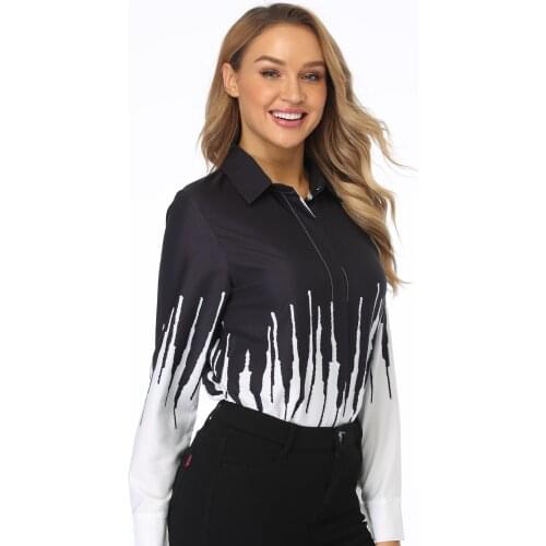 Autumn Long Sleeve Women Blouse 2020 Elegant Turn Down Collar Office Assorted Colors Tops Striped Chiffon Shirt
