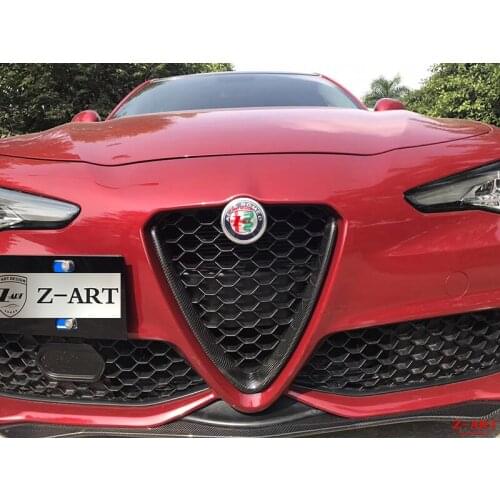 Carbon fiber front grille for Alfa Romeo Giulia carbon fiber front grille cover for Alfa Romeo Giulia 2016-2019 free shipping