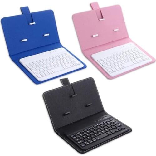 Portable Mini Mobile Phone Bluetooth Wireless Keyboard Holster Protective Cover Support Your Cellphone Hands-free Like Laptop