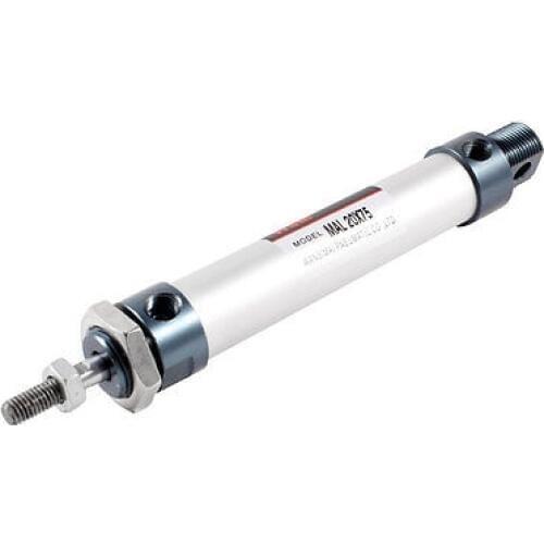 20mm Bore 75mm Stroke Aluminum Alloy Straight Mini Air Cylinder MAL20x75 Free shipping
