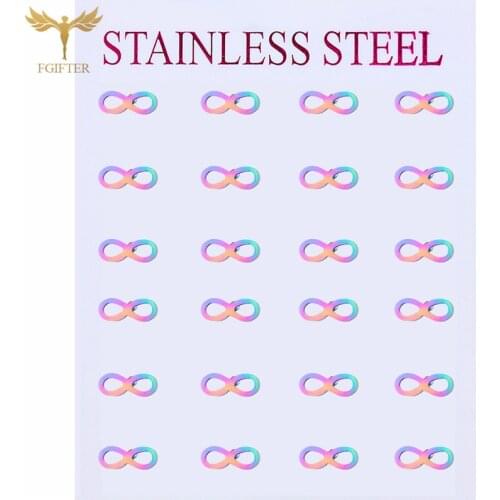 Simple Digital Stud Earrings for Women Stainless Steel Accessories Fashionable Infinite Symbol Earrings Set Gifts for Girls
