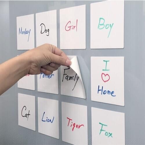 Dry Wipe Sticky Notes Pad, Removable Reusable Labels Sticker for storage Bins Y3NC