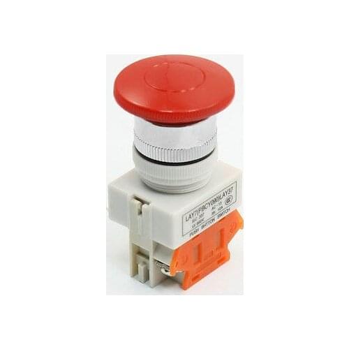 Ui 660V Ith 10A Red Mushroom Momentary Power Push Button Switch SPST
