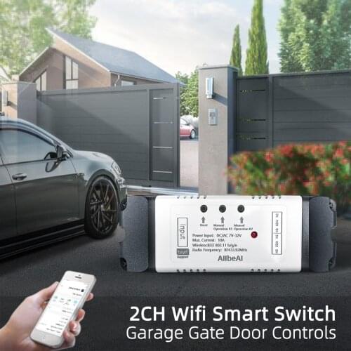 RF433Mhz Remote Control Tuya Smart WIFI Switch for Light/Door/Garage,DC5V 12V 24V 32V 2CH Relay Receiver and Controller