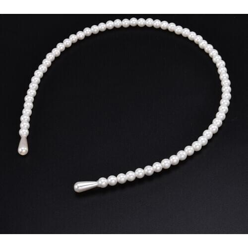 White Pearl Fashion Women Hair Hoop Hair Band Elegant Headband Hairband Jewelry Hair Accessories De Novia Para El Cabello