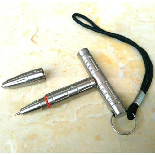 1PC Stainless Steel T-type Tactical Pen EDC Multifunction Tungsten Steel Head Broken Window Tool Self-defense Metal Pen