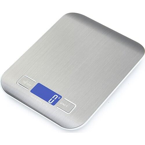 10kg / 1g LCD Digital Kitchen Scales Stainless Steel Measuring Tools Portable Kitchen Accessories Precision Electronic Scales