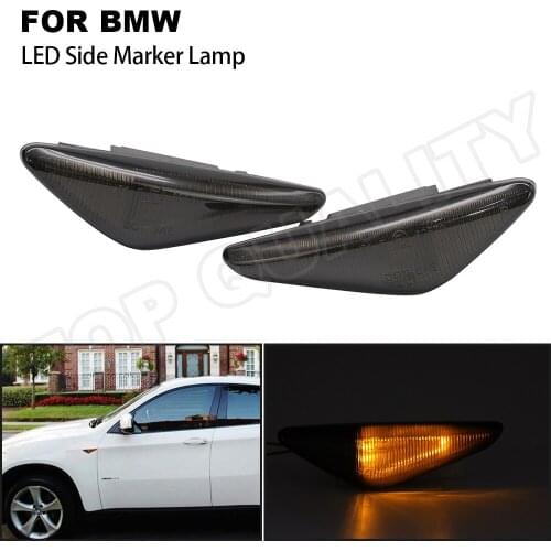 2PCS For BMW X3 F25/X5 E70/X5 E70 LCI/ X6 E71/X6 E72 Smoked/Clear Lens LED Front Side Marker Light Lamp Turn Signal Light
