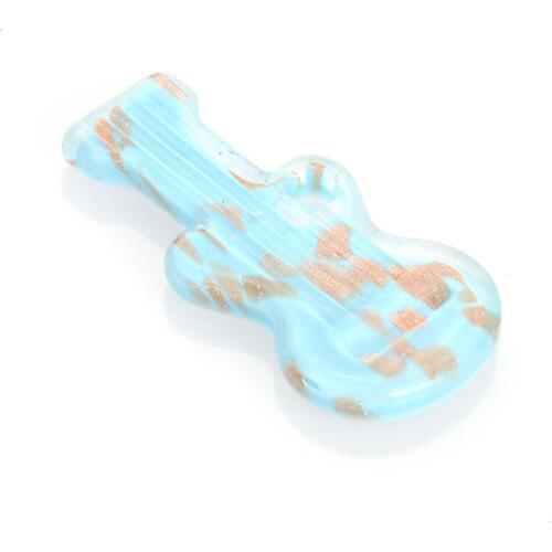 2pcs/ Lot Handmade Murano Lampwork Glass 4 Color Art Glaze Cool Guitar Pendant Fit Necklace For Women Girl Party Gift Free cord