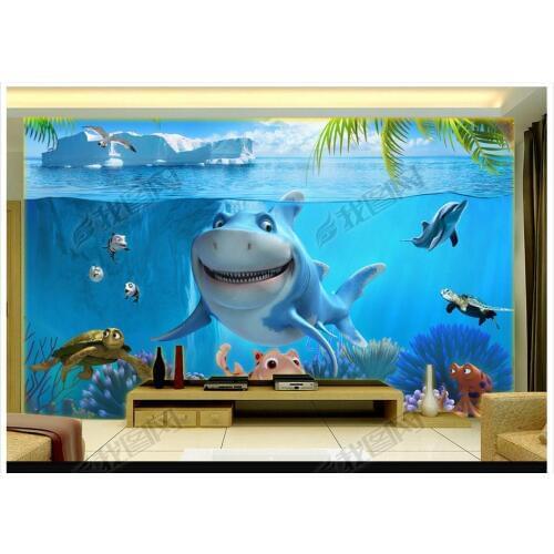 3D wall murals wallpaper custom picture mural 3D underwater world children 's room backdrop wall papers home decoration