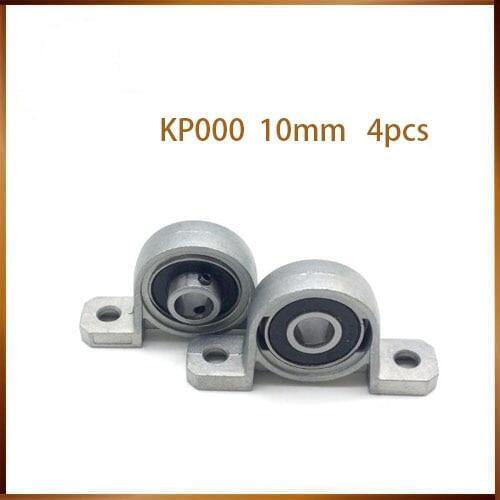 4Pcs Pillow Block Bore KP000 10mm Inner Diameter Zinc Alloy Metal Ball Bearing housing bearings