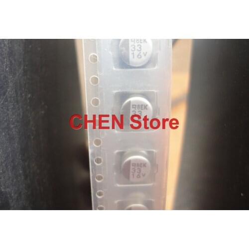 50PCS/100PCS NIPPON MVK 16V33UF 6X5MM SMD aluminum electrolytic capacitor 33UF 16V NCC patch electrolysis