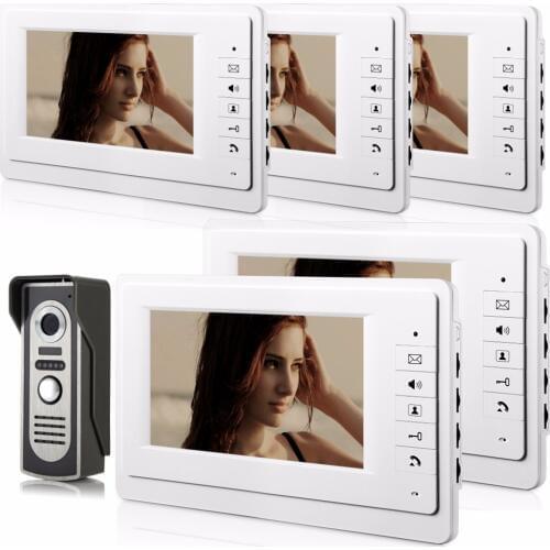 7 Inch Monitor Zinc Alloy 700TVL Camera Wired Intercom Video Door Phone XSL-70F-M 1V5