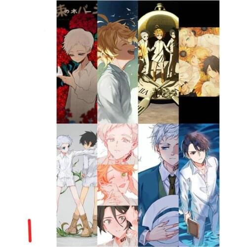 8pcs The Promised Neverland Anime Bookmarks Waterproof Transparent PVC Plastic Bookmark Beautiful Book Marks Gift