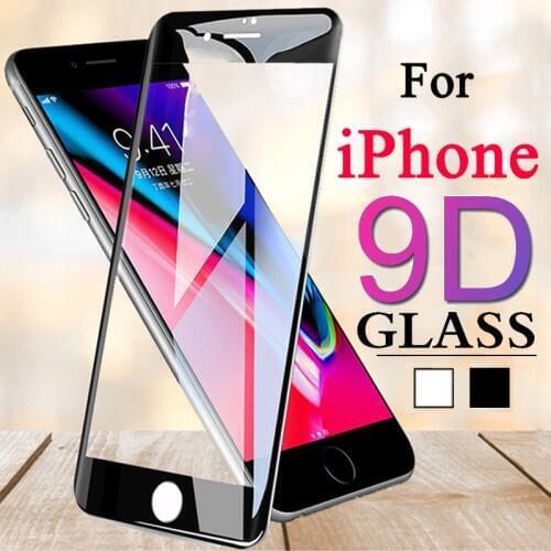 9D Full Coverage Clear Tempered Glass Safety Film For iPhone 11 Pro Max X Xr Xs Max 6 6S 7 8 Plus Screen Protector Anti-Shatter