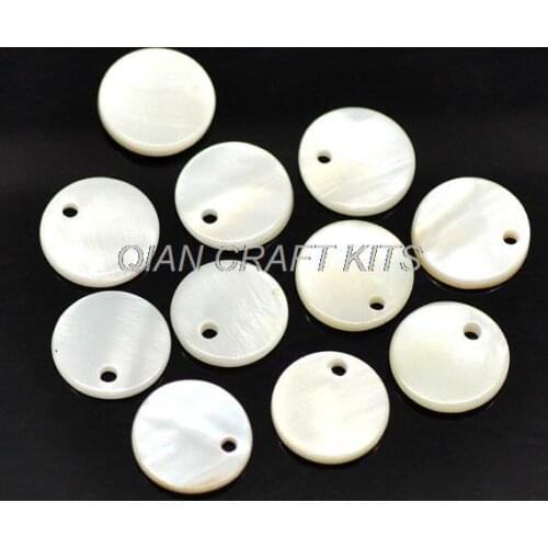500 pcs White Shell Coin Drop Beads - 12mm thick with hole of 1.3mm you pick colors