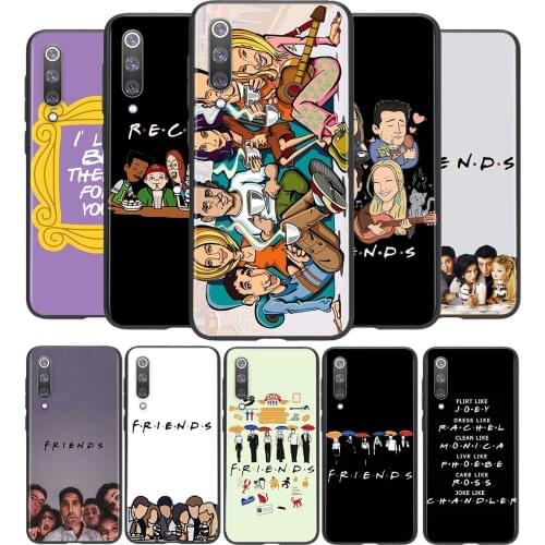 Cartoon Friends TV For Xiaomi Mi 11i 11 10T 10 9T 9 A3 8 Lite CC9 SE Note10 Lite Ultra Pro Black Soft Phone Case