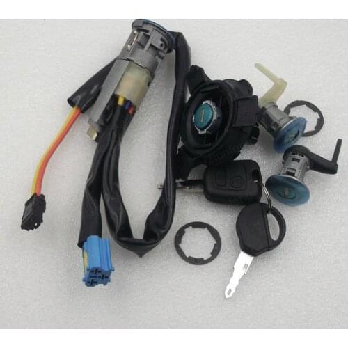 For Peugeot 206 207 full lock the ignition lock cylinder tank car door lock fuel tank lock Without chips
